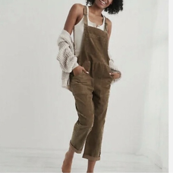 Aerie American Eagle oversized corduroy overall jumpsuit - Picture 4 of 7